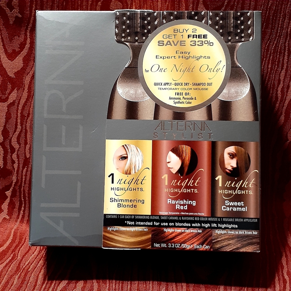 ALTERNA STYLIST 1 Night Highlights Starter Kit 3.3oz Set 3 Per Box HAIR COLOR